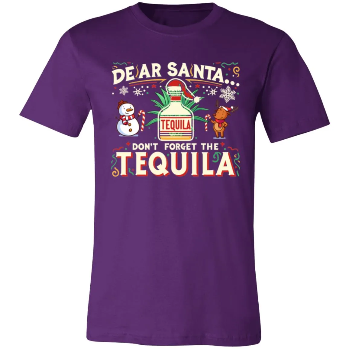 Dear Santa... Don't forget the Tequila!! - Unisex Party Drinking Tee