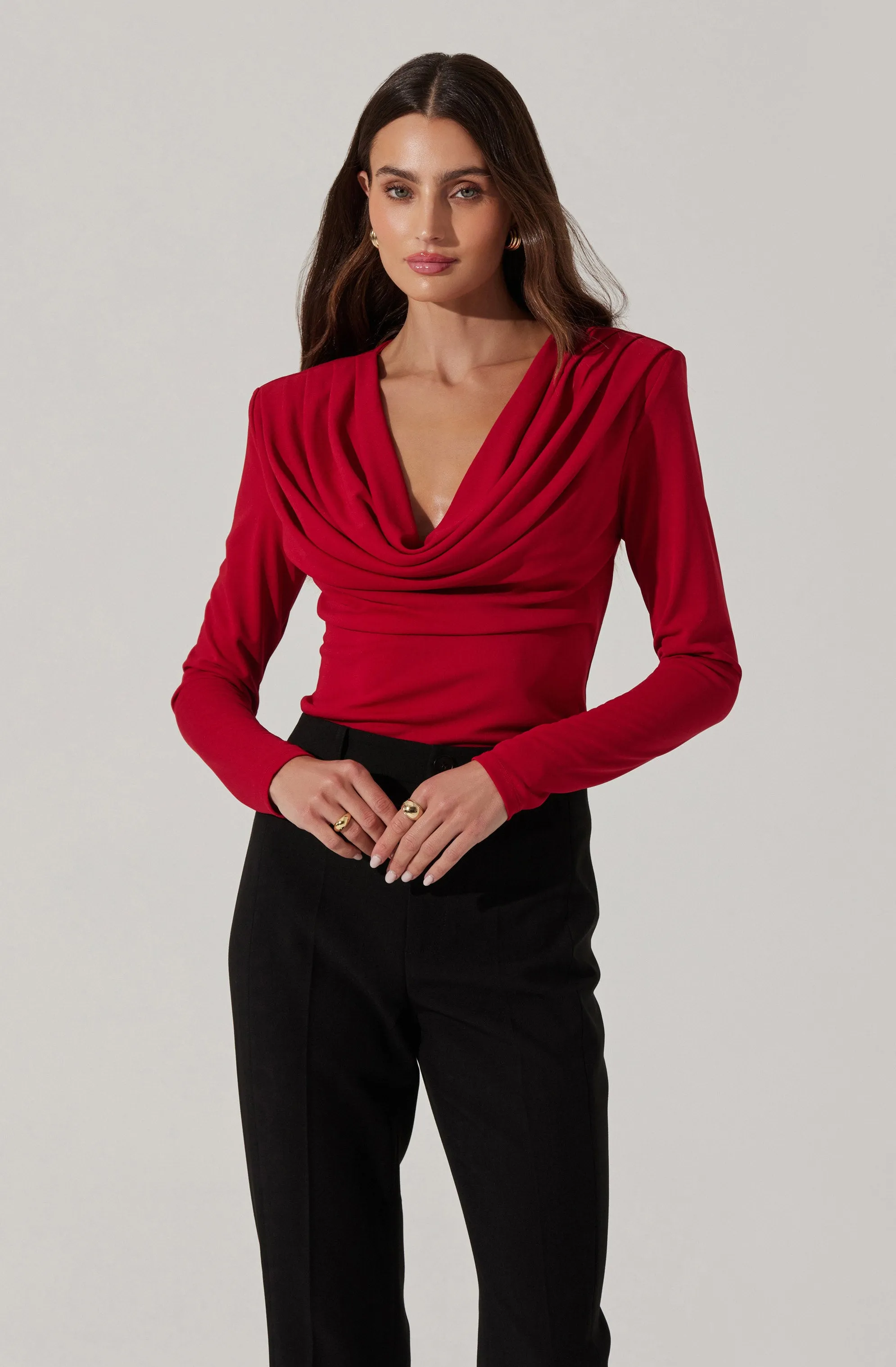 Deep Cowl Neck Top