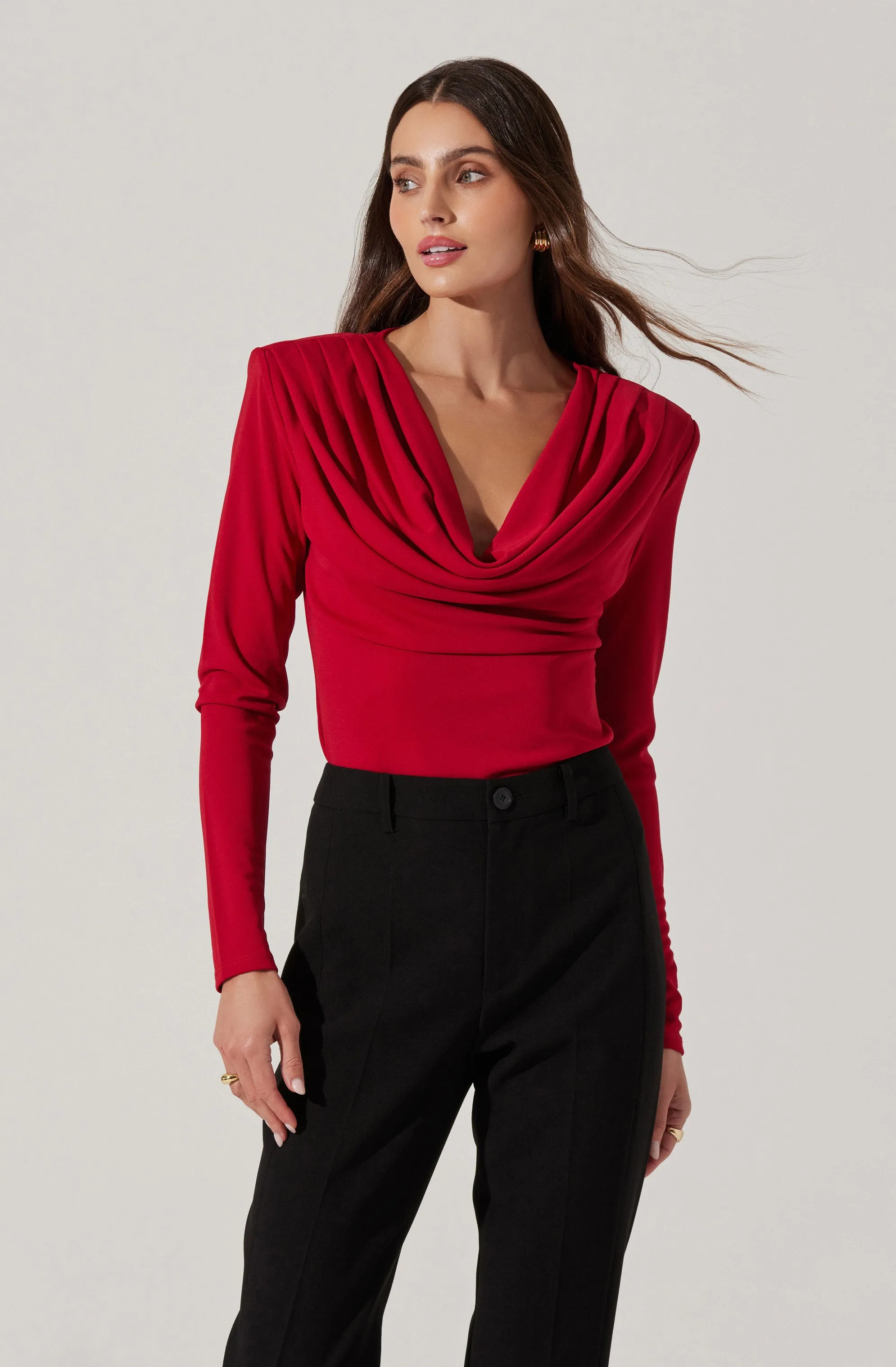 Deep Cowl Neck Top