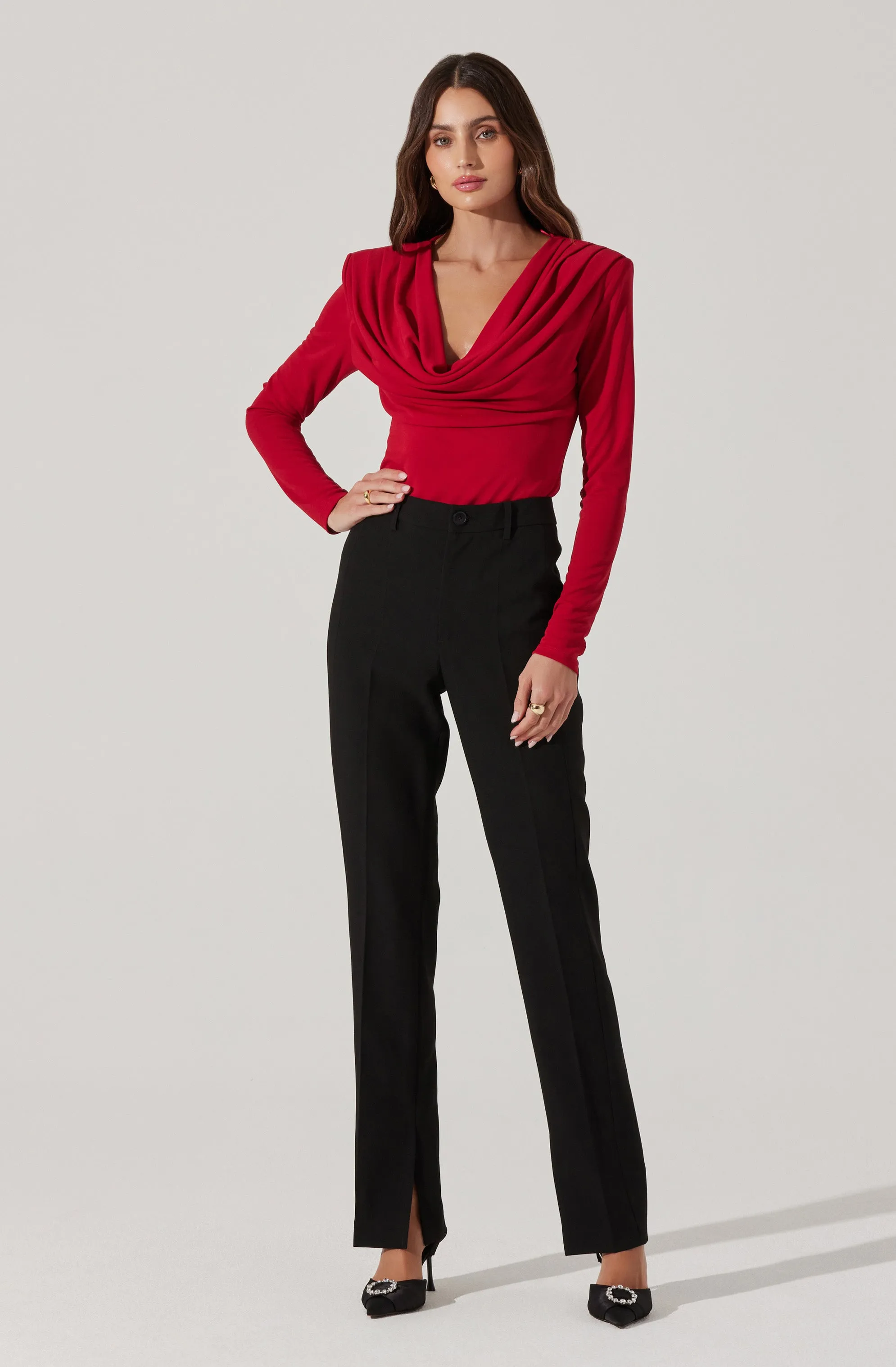 Deep Cowl Neck Top