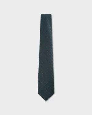 Deep Green With Micro Blue Spots Tie
