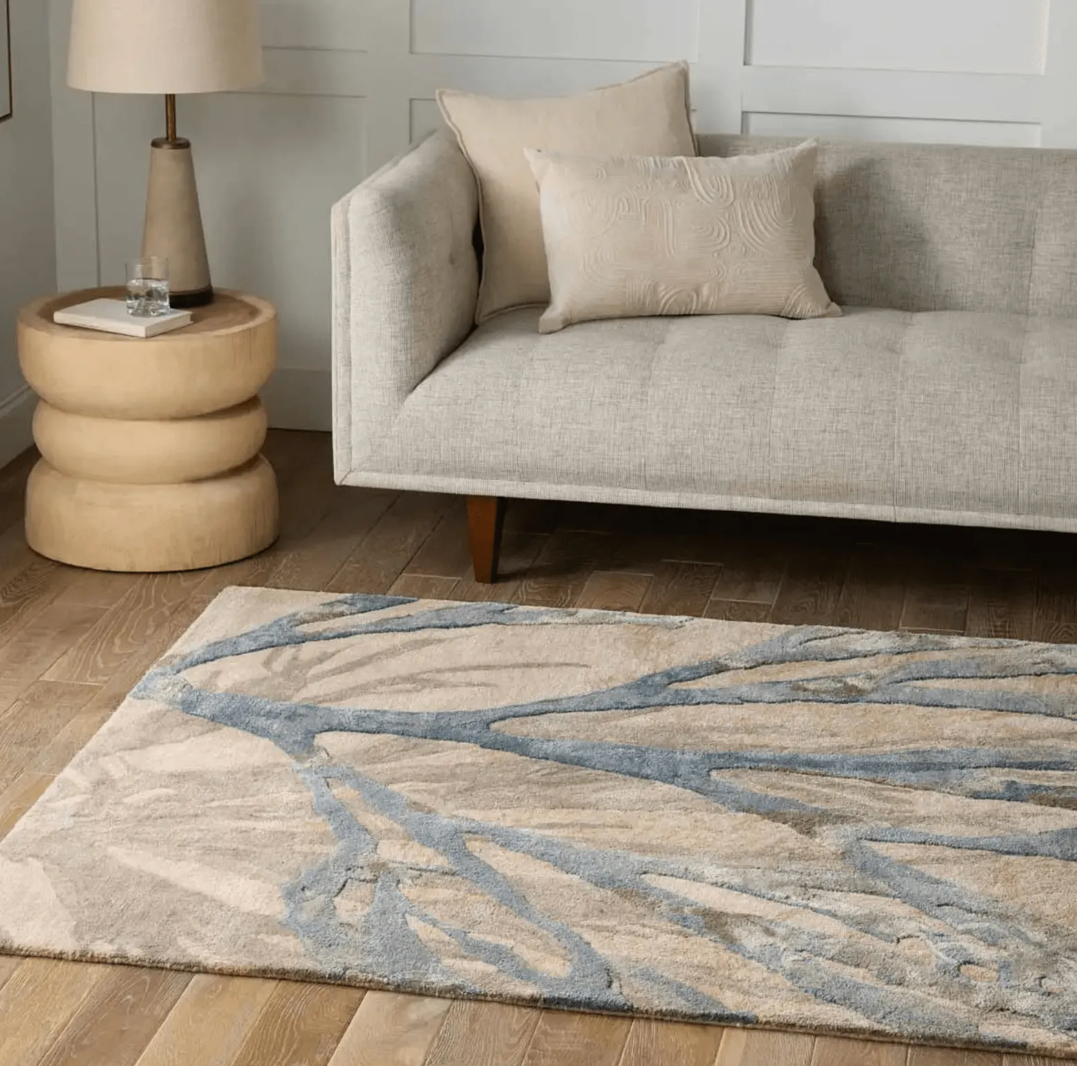 Delray Beach Coral Rug - Silver Blue