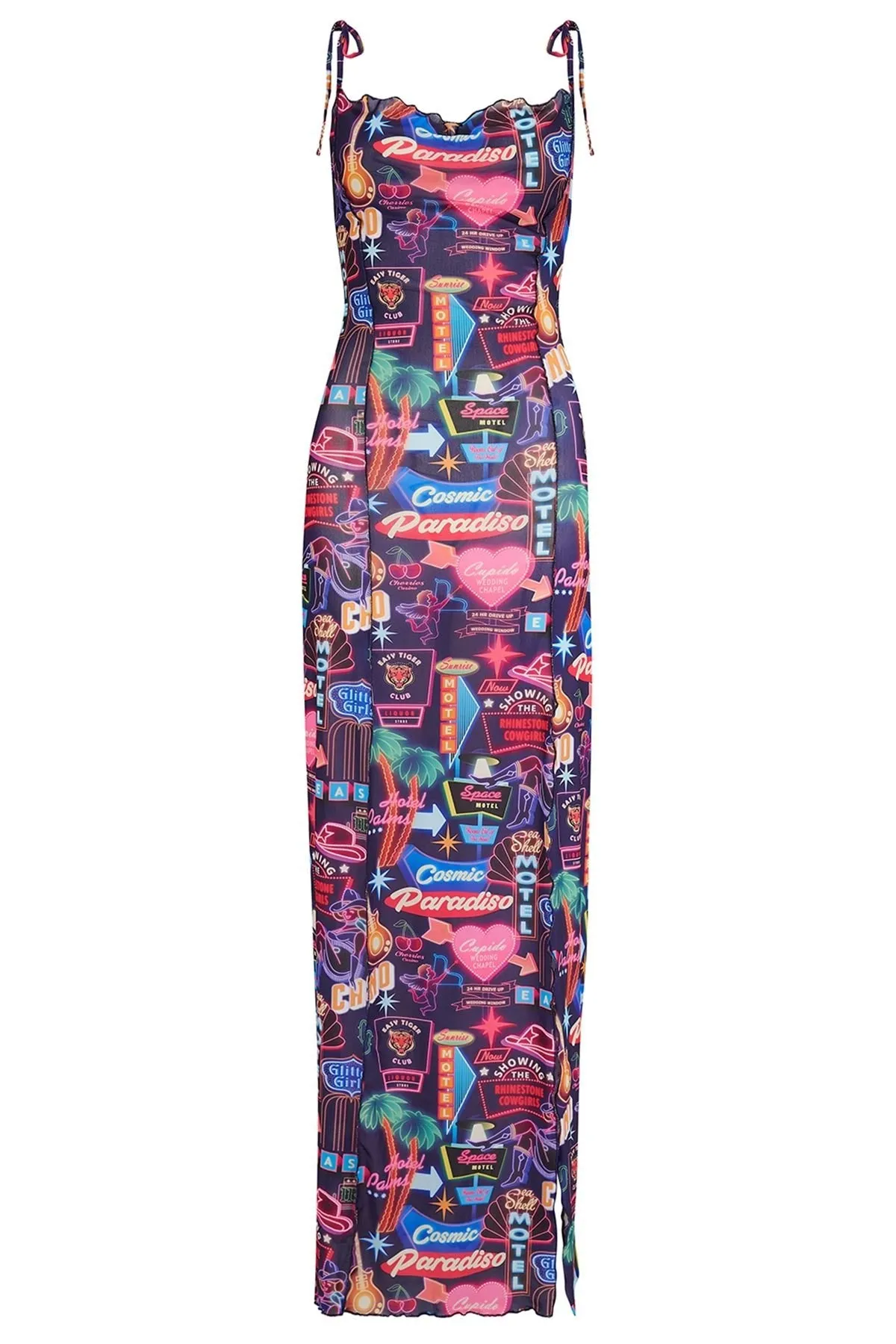 Desert Disco Strappy Mesh Dress