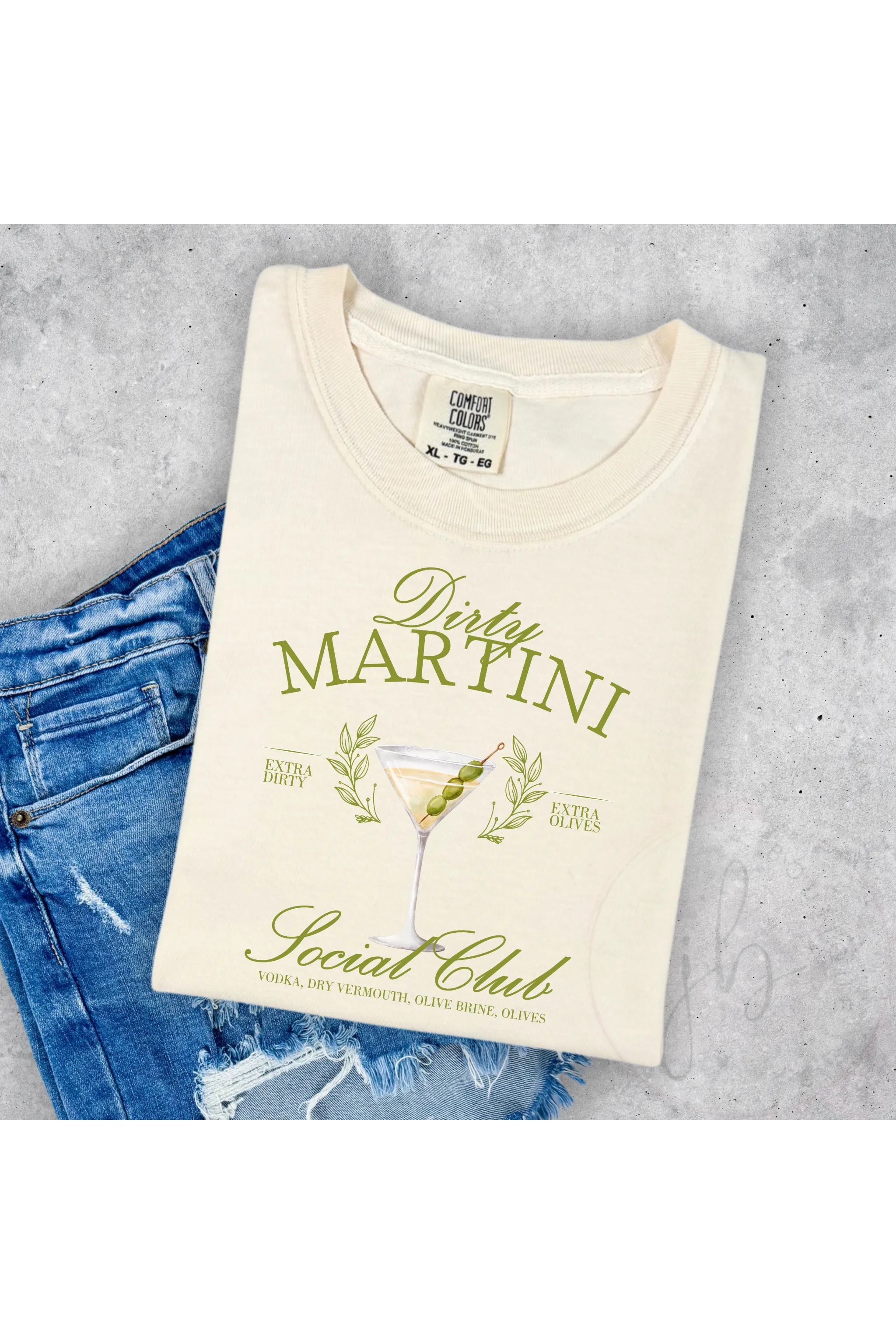 Dirty Martini Cocktail Club Comfort Colors T-Shirt