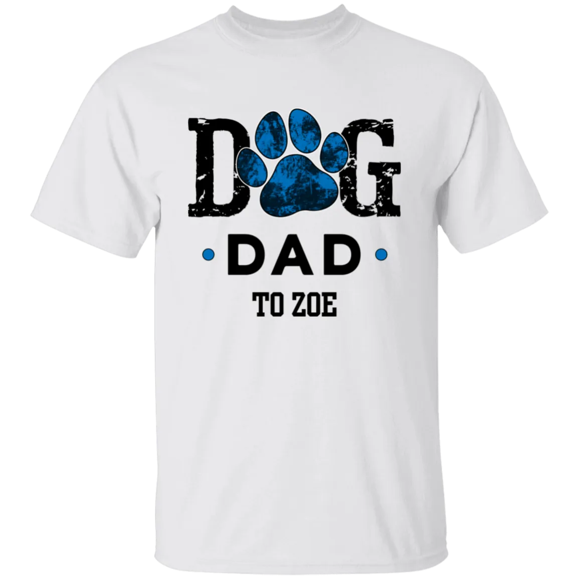Dog Dad Personalized 5.3 oz. T-Shirt