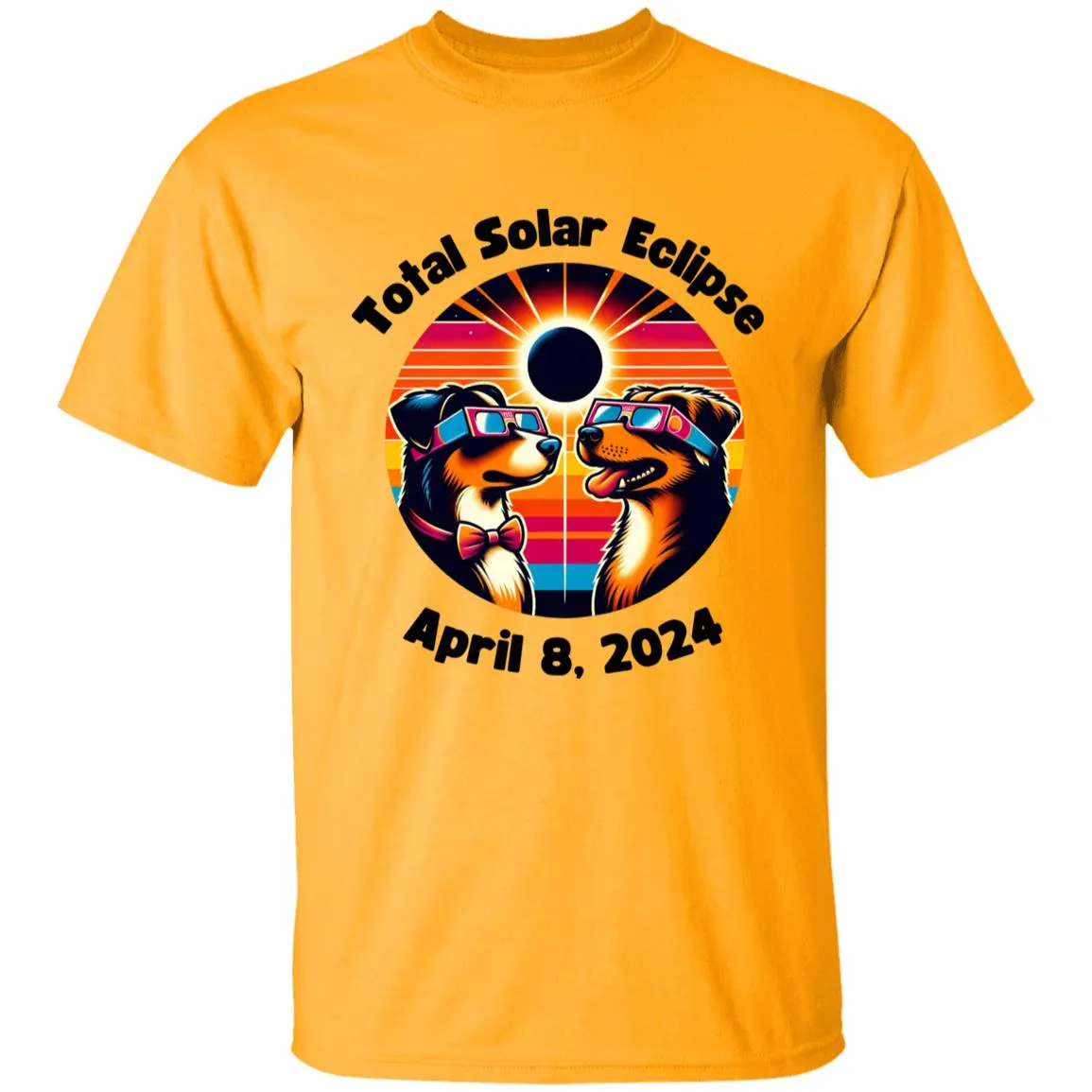 Dogs Solar Eclipse Youth 5.3 oz 100% Cotton T-Shirt