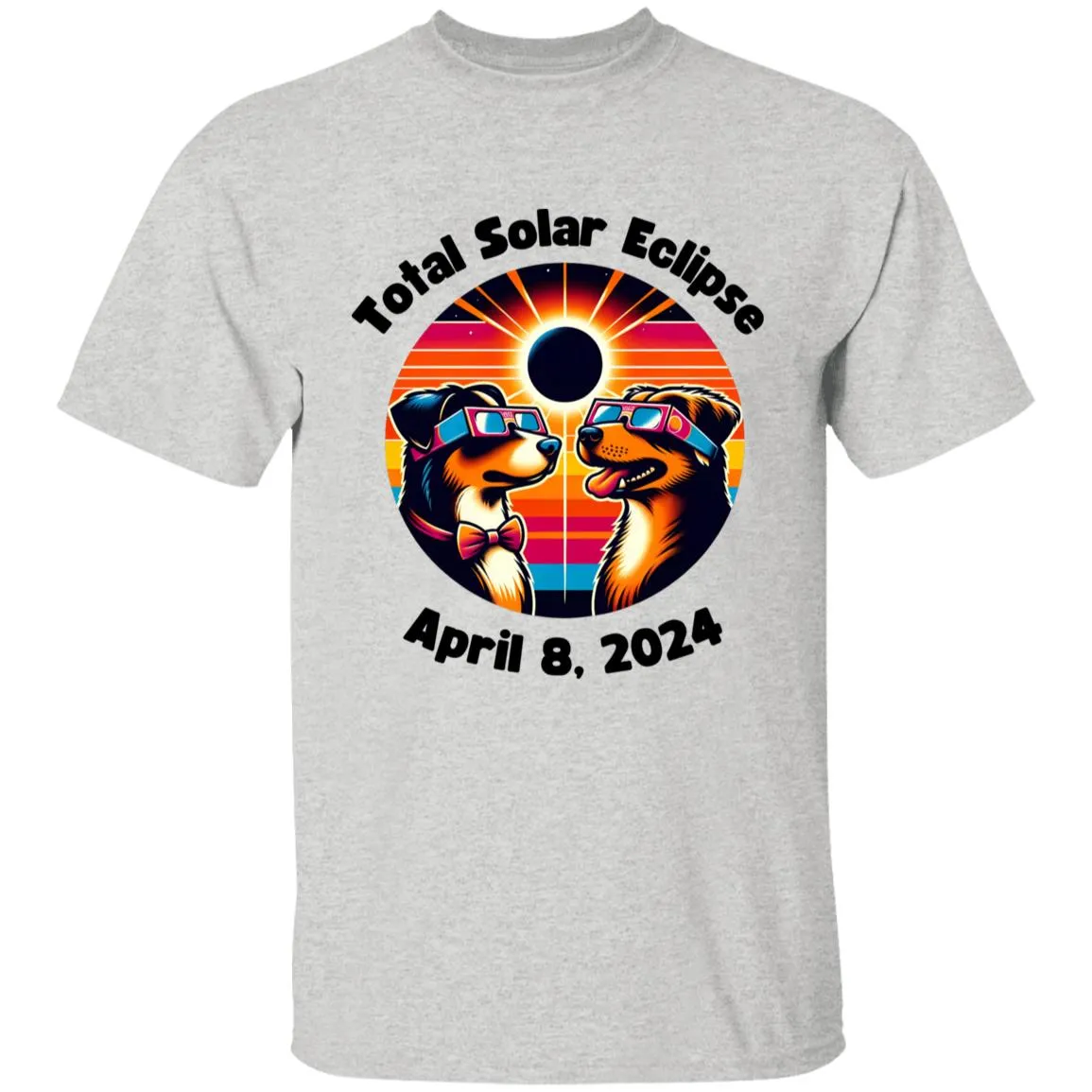 Dogs Solar Eclipse Youth 5.3 oz 100% Cotton T-Shirt
