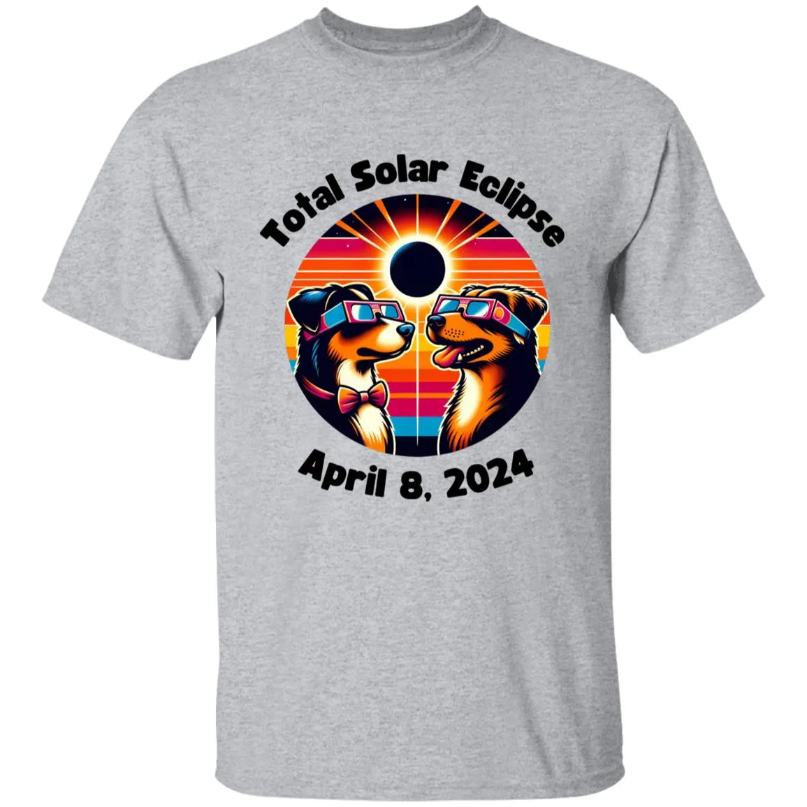 Dogs Solar Eclipse Youth 5.3 oz 100% Cotton T-Shirt