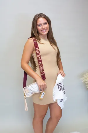 DZ24F024 Taupe Slvless Dress