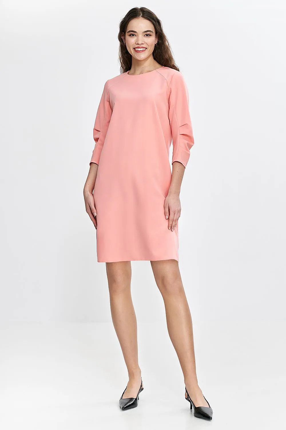 Elegant A-Line Dress with Zipper