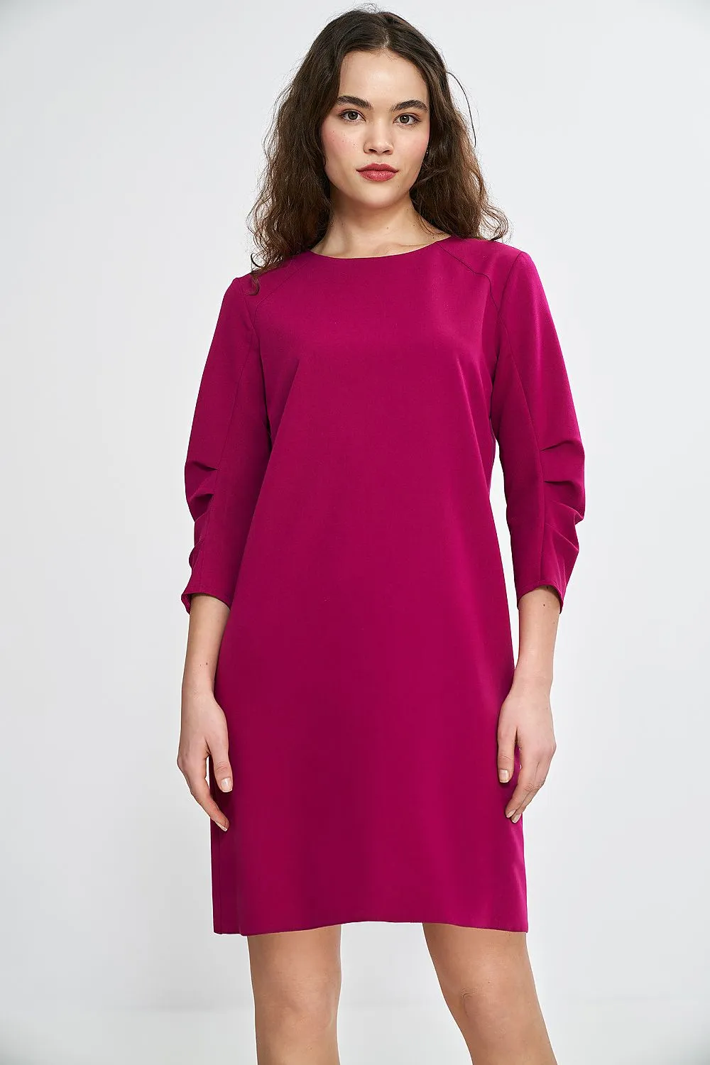 Elegant A-Line Dress with Zipper