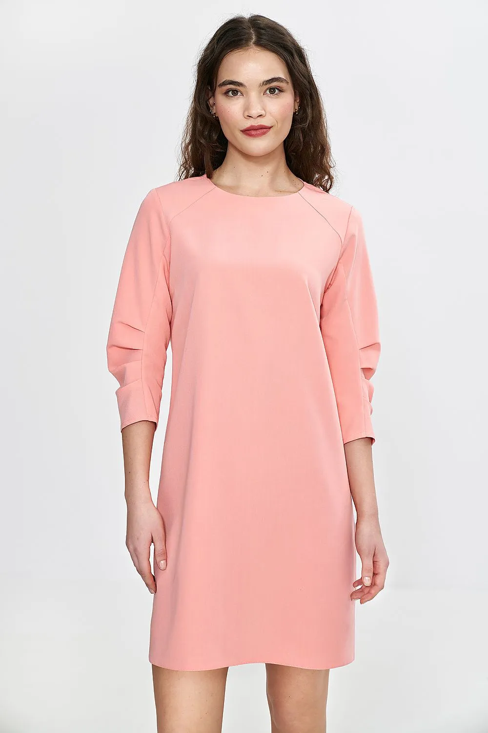 Elegant A-Line Dress with Zipper