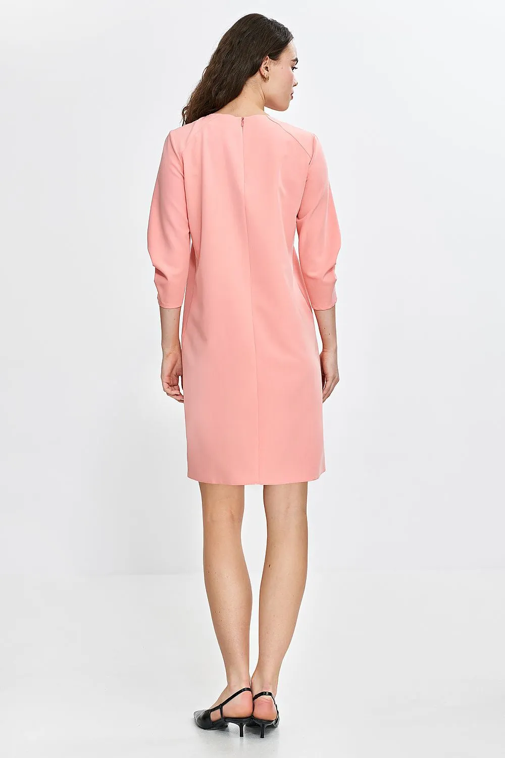 Elegant A-Line Dress with Zipper