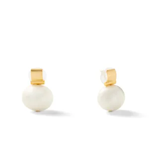 Elegant   Statement Making Pebble Pearl Post-Large