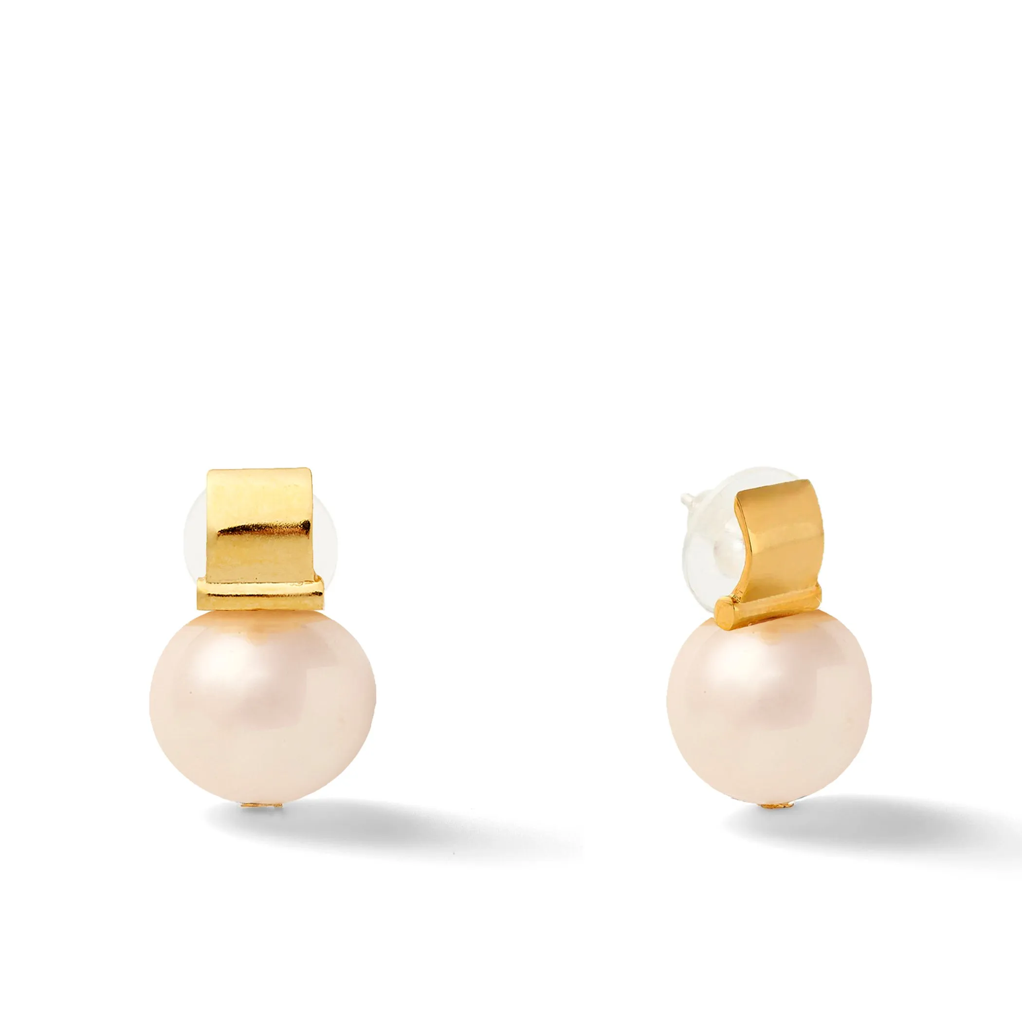 Elegant   Statement Making Pebble Pearl Post-Large