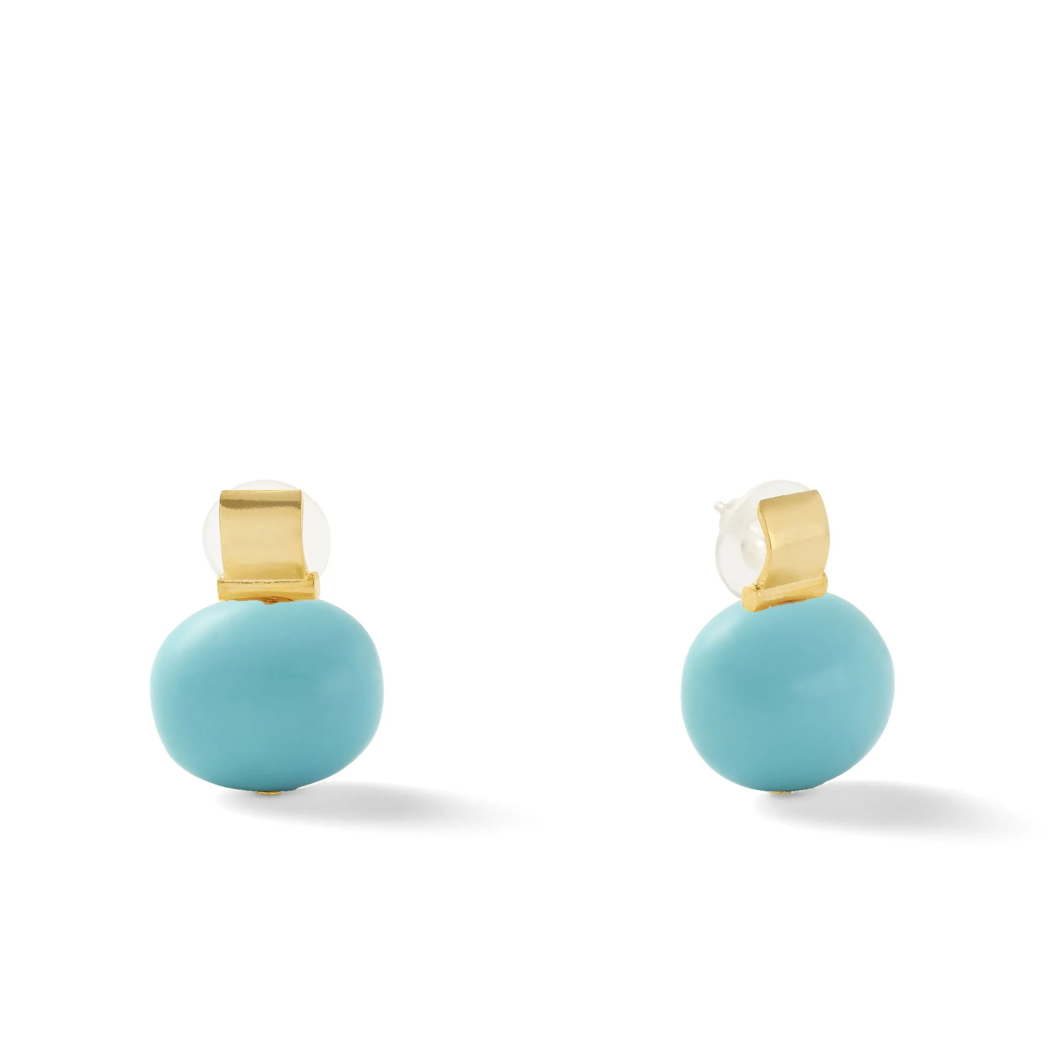Elegant   Statement Making Pebble Pearl Post-Large