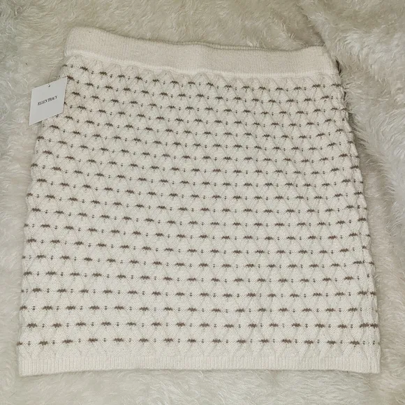 Ellen Tracy Ivory knit Sweater Knee Skirt XL