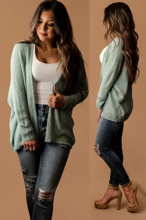 Every Now And Then Knit Cardigan (Sea Blue)