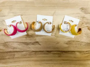 Fame Raffia Hoop Earrings