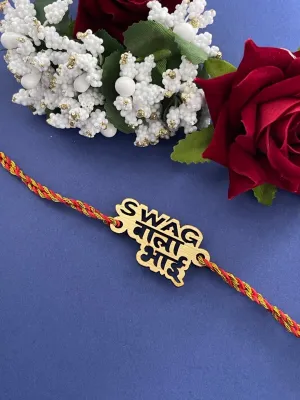 Fancy Rakhi Design Funky Slogan Swag Wala Bhai Mauli Raksha Bandhan