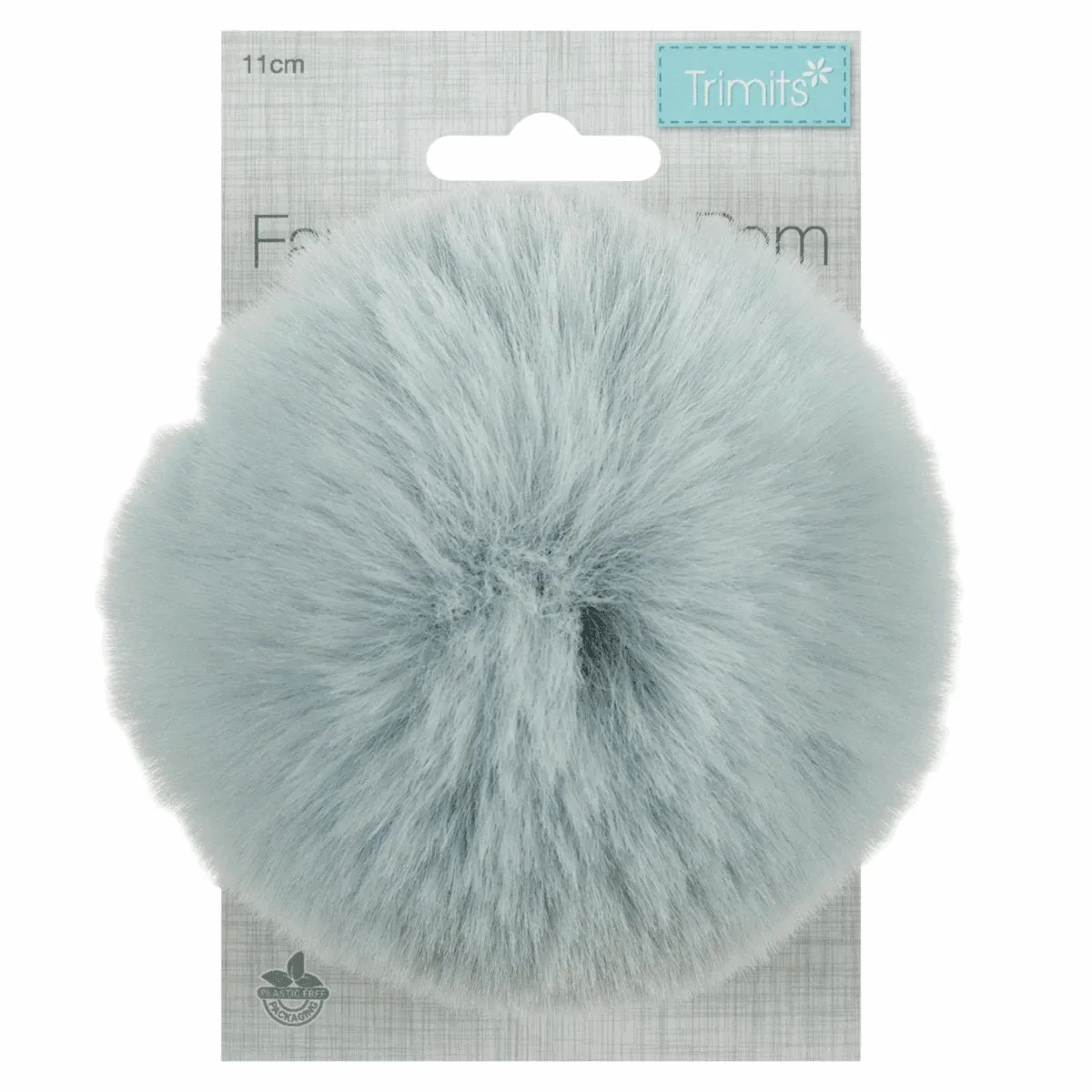 Faux Fur Pom Pom - Large 12cm - Light Blue