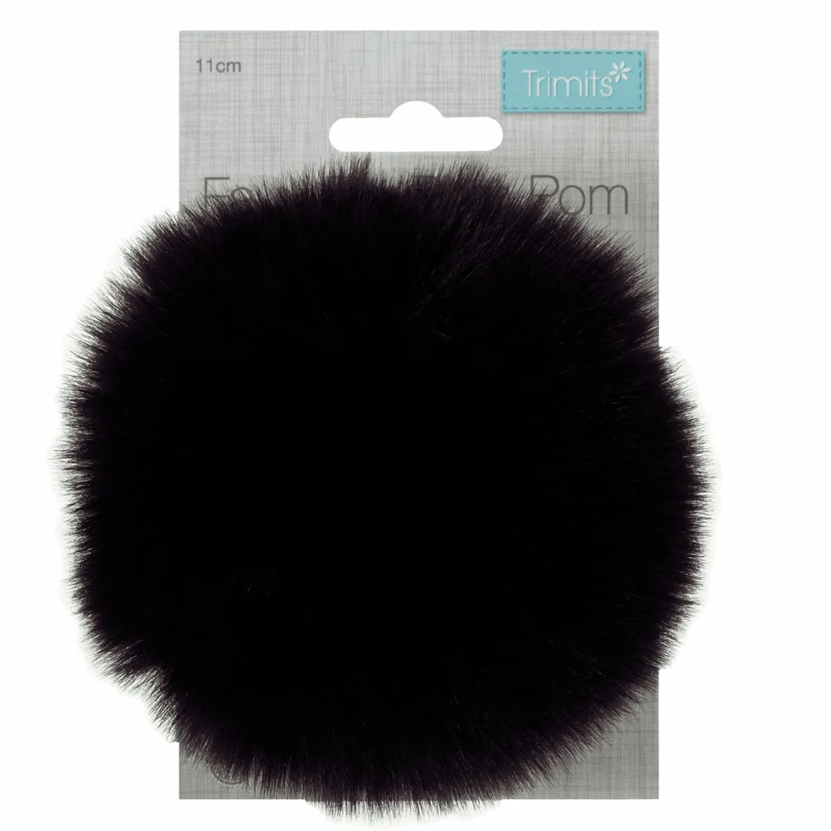 Faux Fur Pom Pom - Large 12cm - Purple