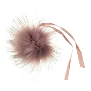 Faux Fur Pom Pom - Medium 6cm - Mauve Tip