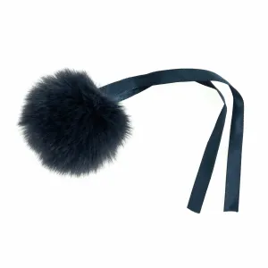 Faux Fur Pom Pom - Medium 6cm - Navy