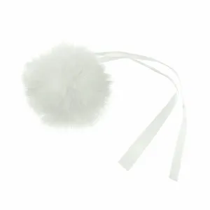 Faux Fur Pom Pom - Medium 6cm - White