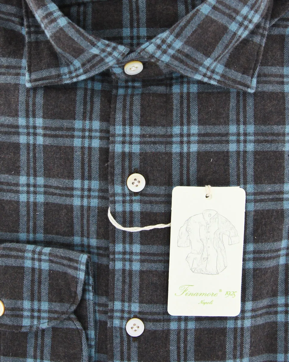 Finamore Napoli Brown Shirt - Extra Slim
