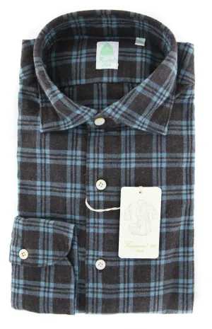Finamore Napoli Brown Shirt - Extra Slim