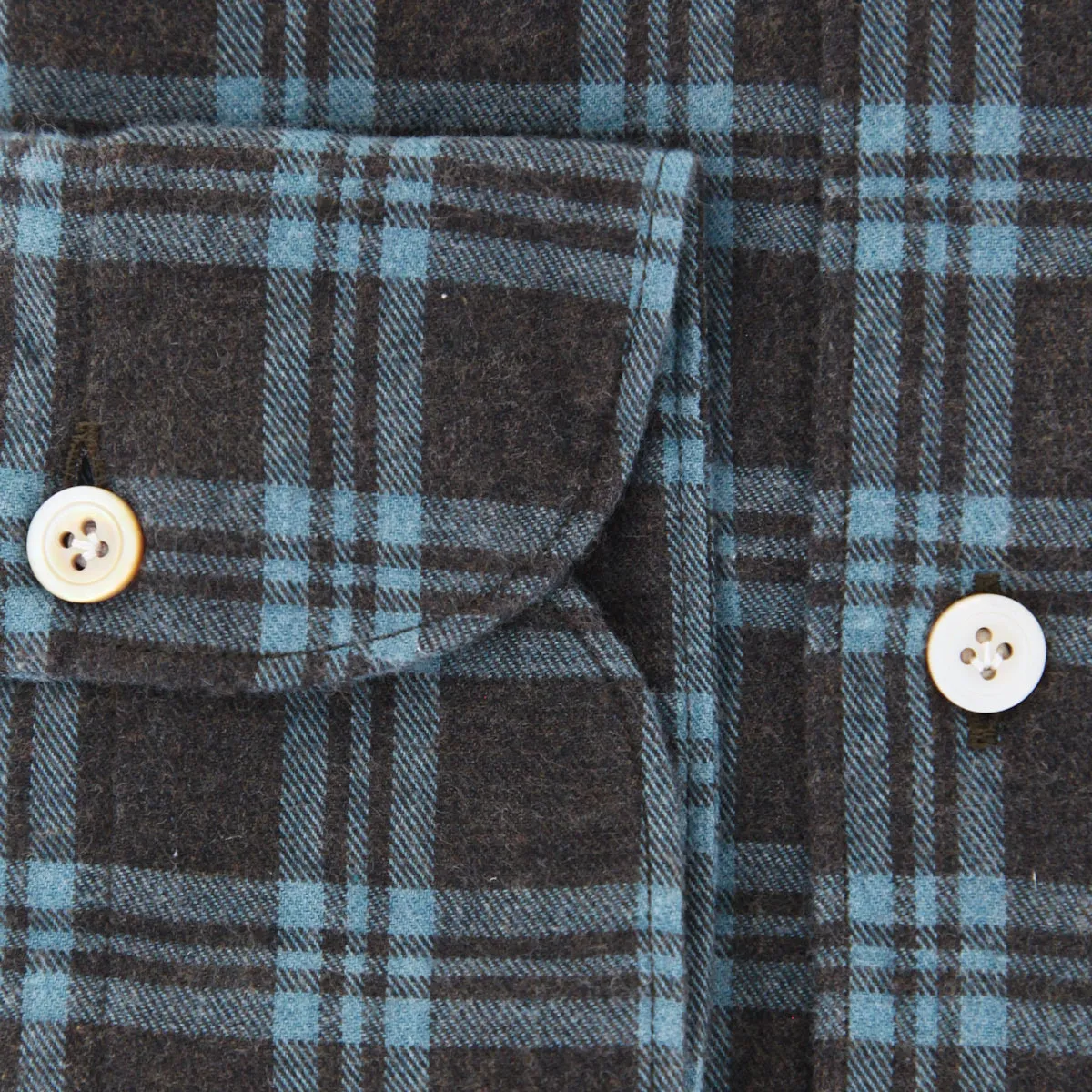 Finamore Napoli Brown Shirt - Extra Slim
