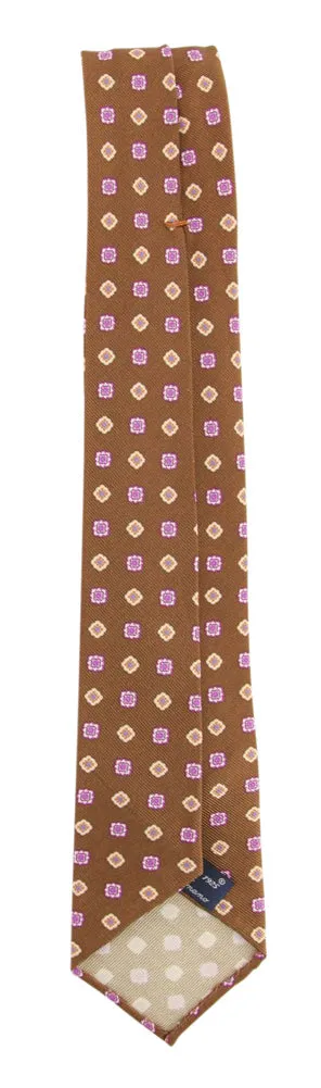 Finamore Napoli Brown Silk Tie