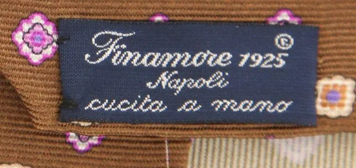 Finamore Napoli Brown Silk Tie