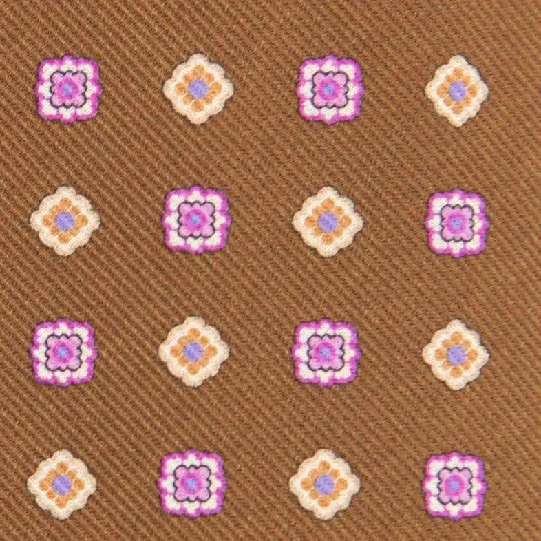 Finamore Napoli Brown Silk Tie