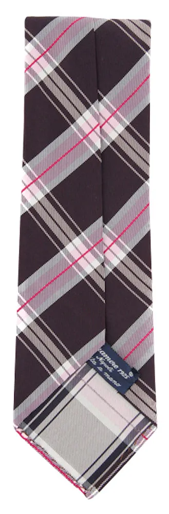 Finamore Napoli Burgundy Red Silk Tie