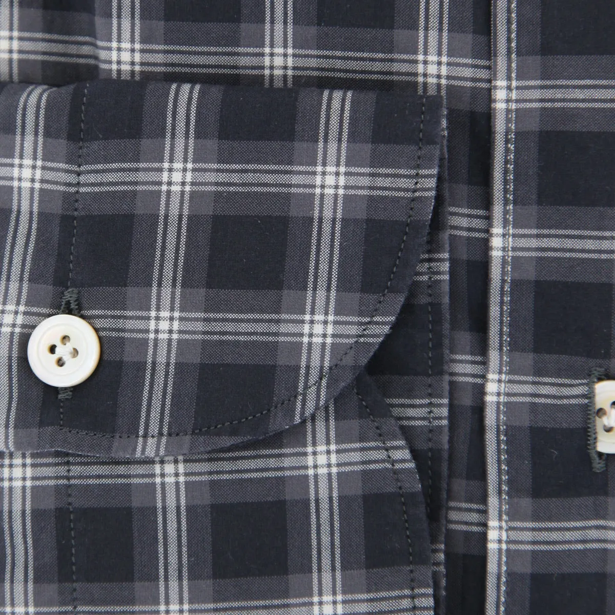 Finamore Napoli Charcoal Gray Shirt - Extra Slim
