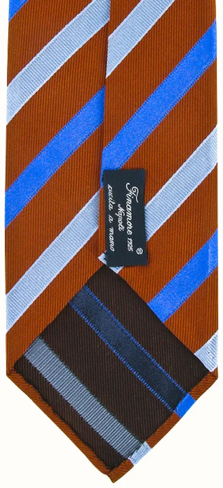 Finamore Napoli Orange Silk Tie