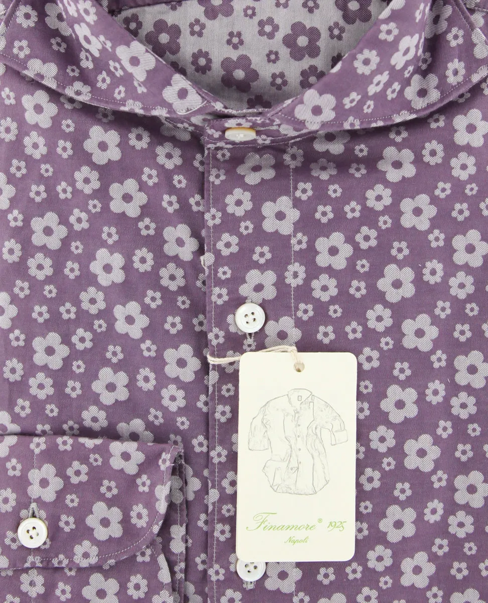 Finamore Napoli Purple Shirt - Extra Slim