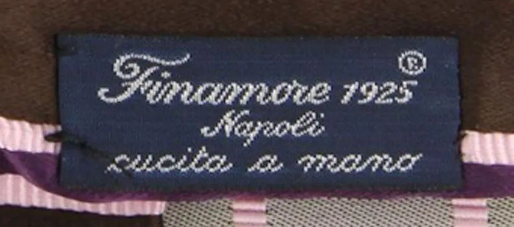 Finamore Napoli Purple Silk Tie