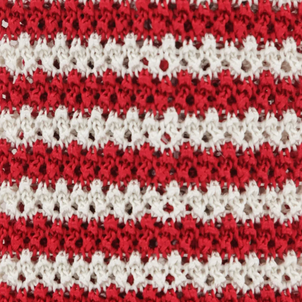 Finamore Napoli Red Knit Tie