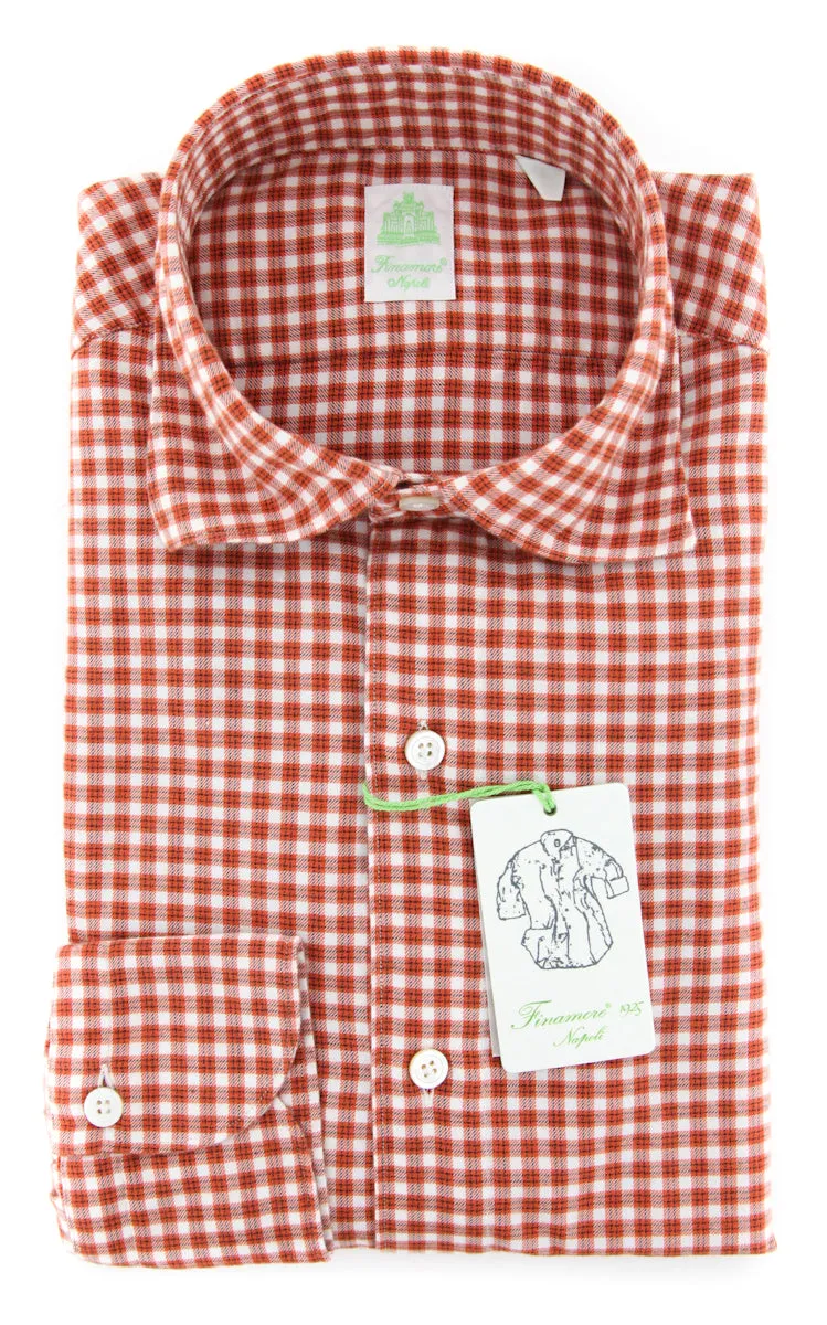 Finamore Napoli Red Shirt - Extra Slim