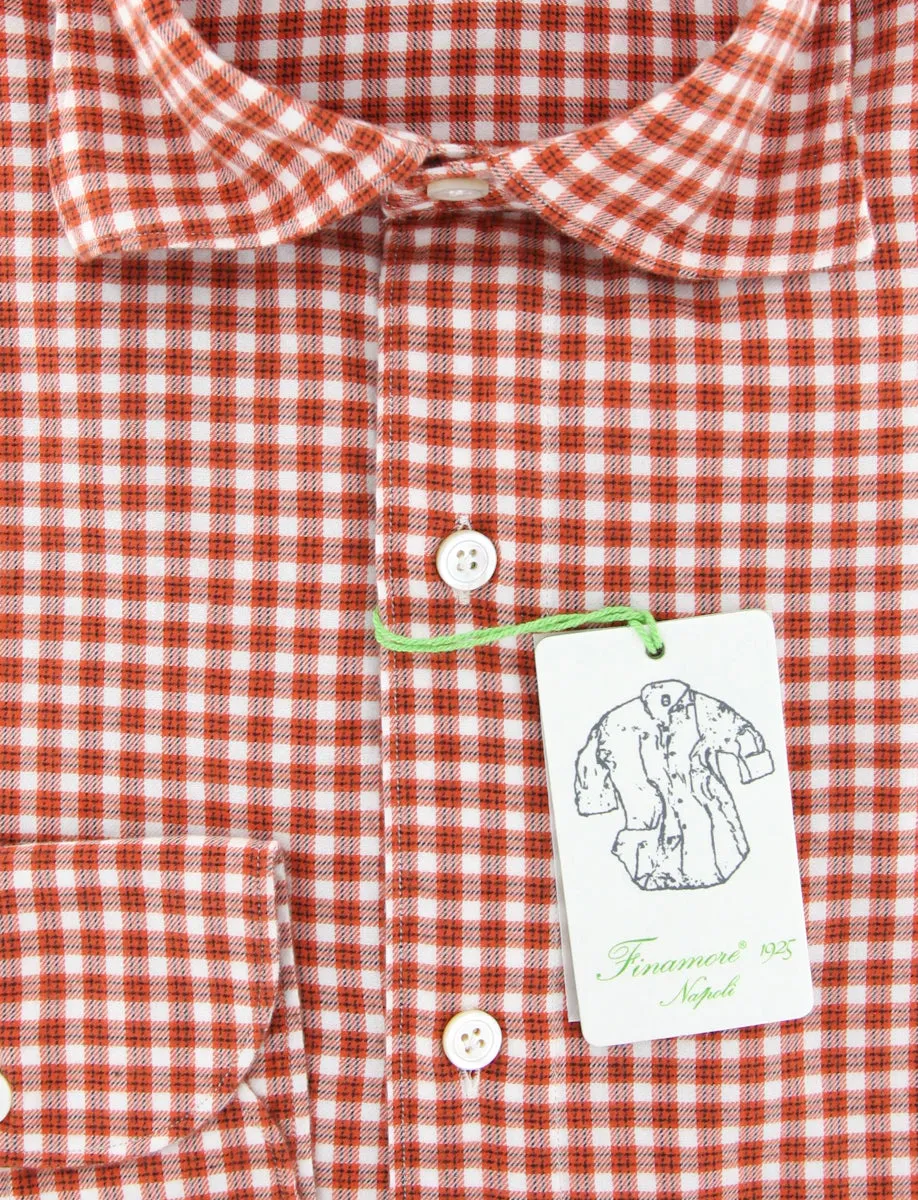 Finamore Napoli Red Shirt - Extra Slim