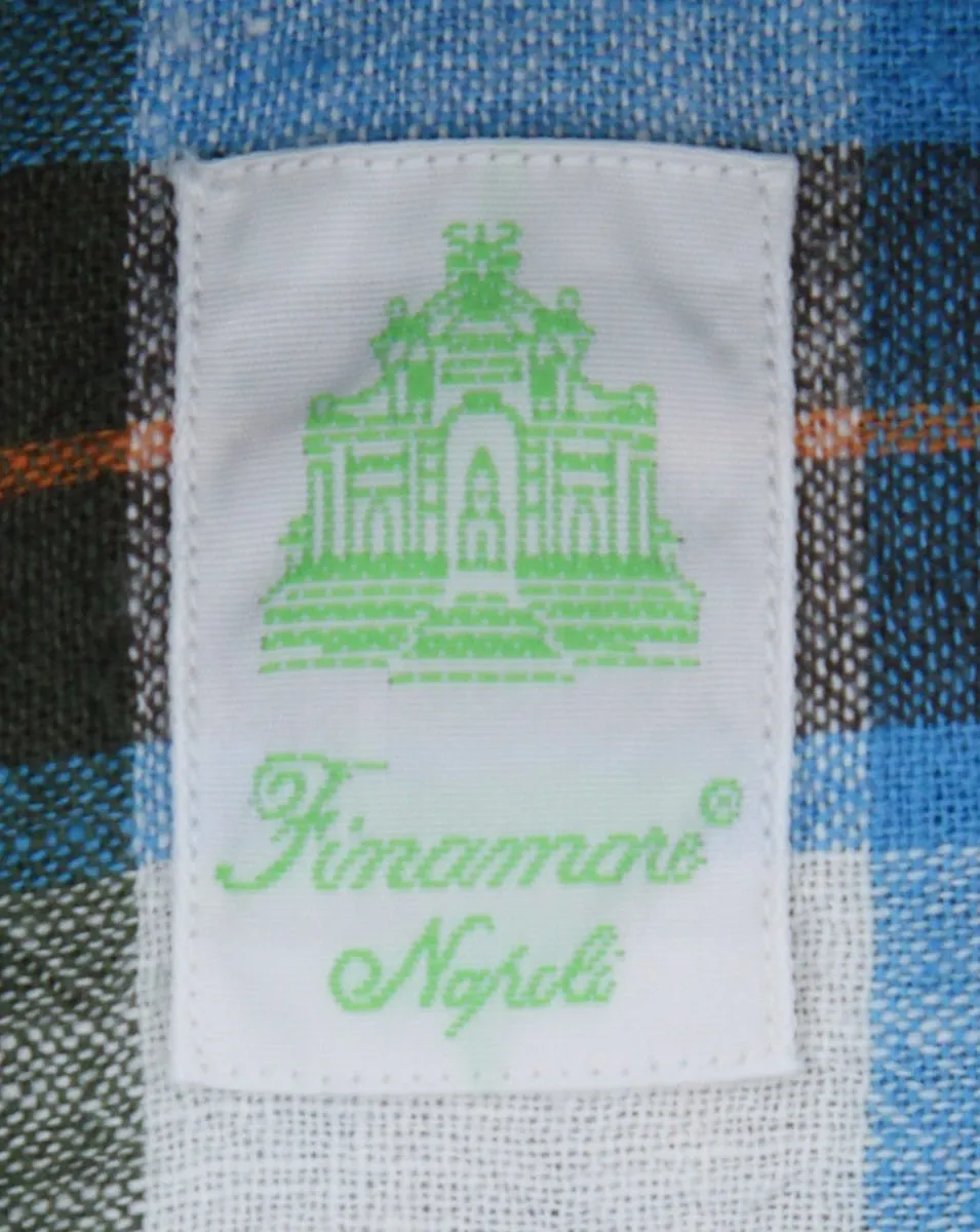Finamore Napoli Turquoise Shirt - Extra Slim