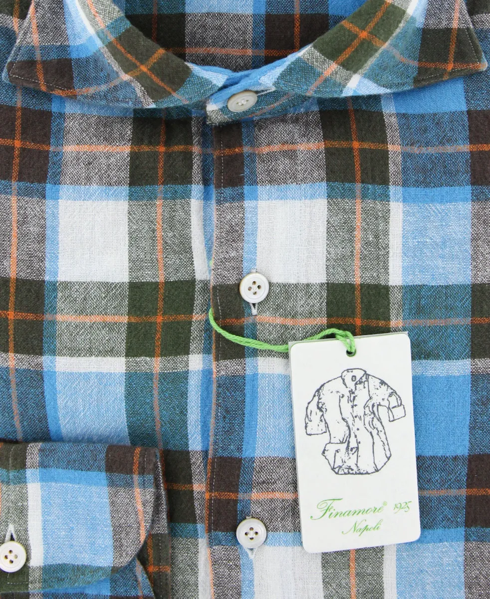Finamore Napoli Turquoise Shirt - Extra Slim