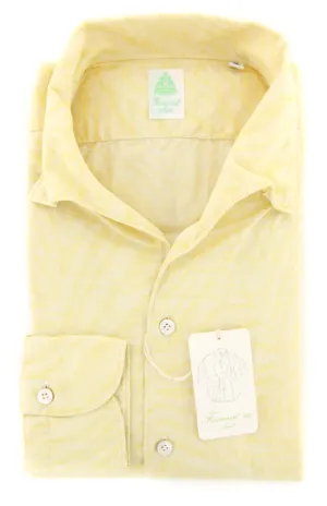 Finamore Napoli Yellow Shirt - Extra Slim - 16 US / 41 EU