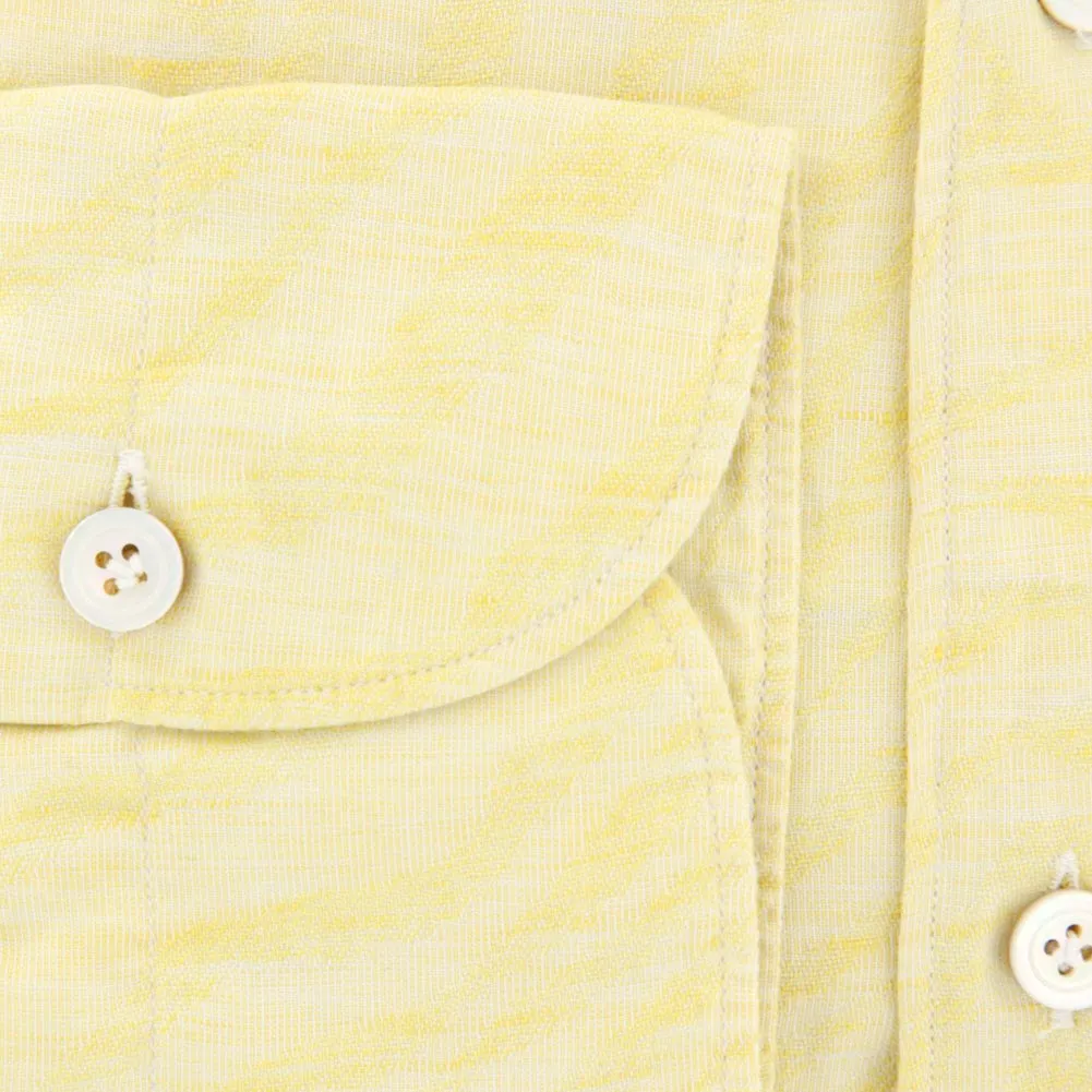 Finamore Napoli Yellow Shirt - Extra Slim - 16 US / 41 EU