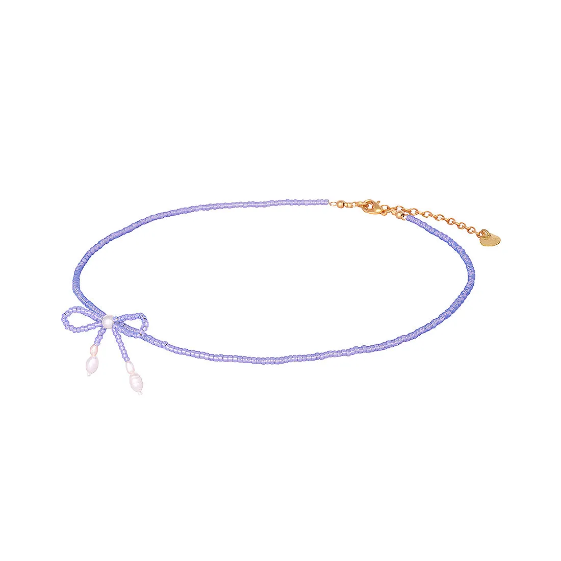 Fita lilac adjustable beaded necklace