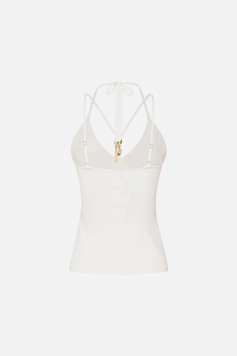 FITTED KNIT TOP WITH HARDWARE GODDESS ENERGY