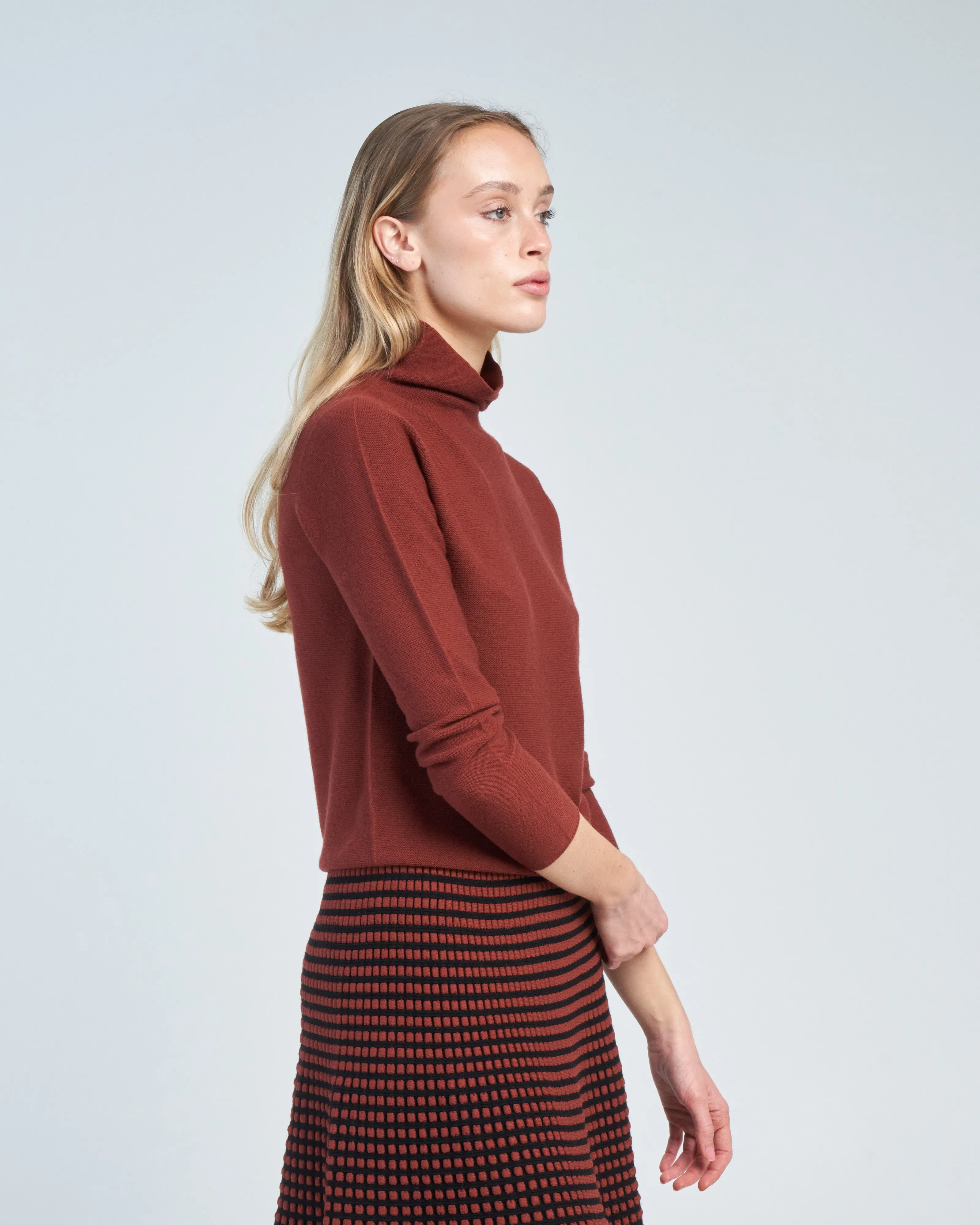 fitted turtleneck